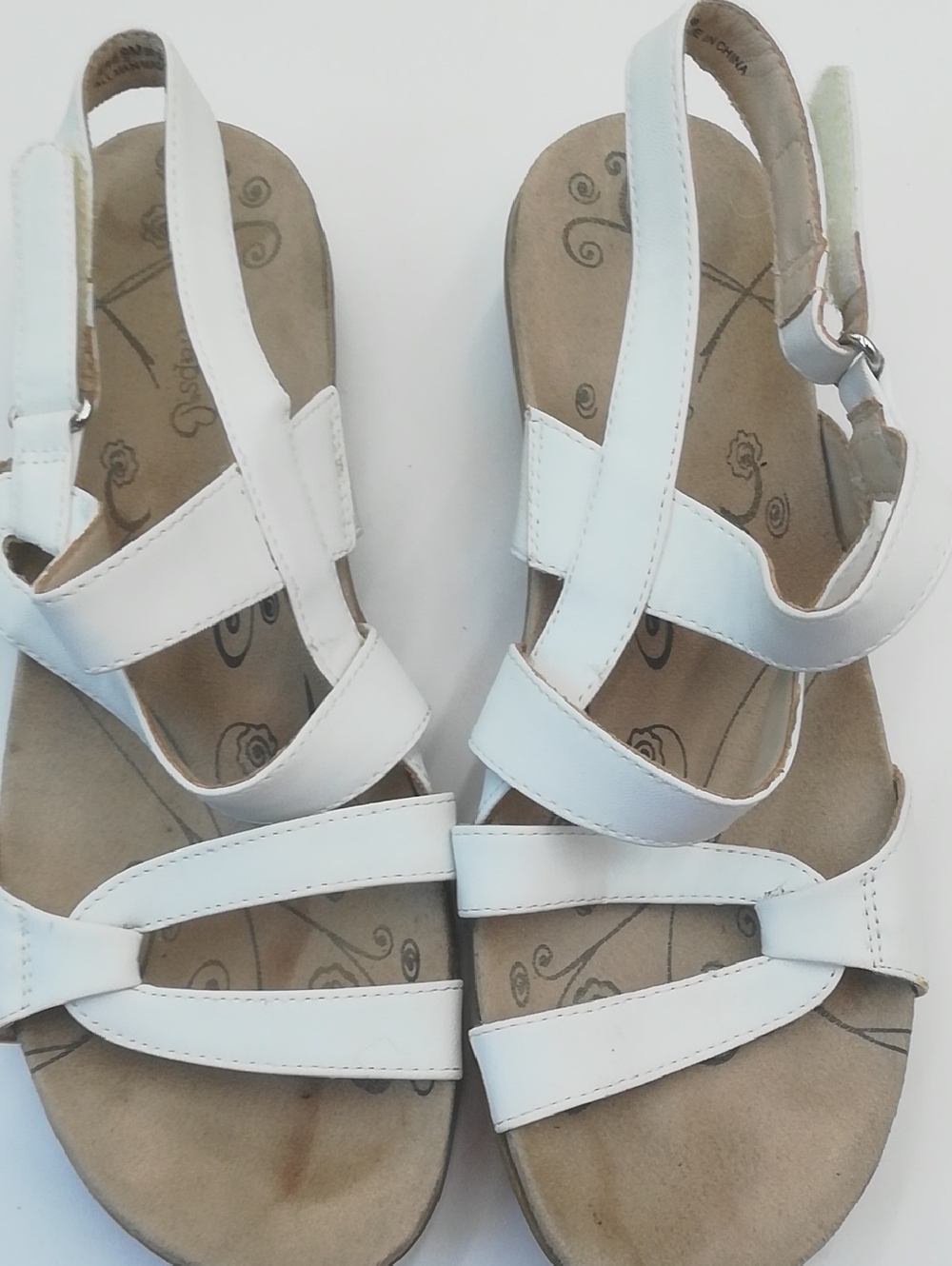 BareTraps White Strappy Slingback Sandals